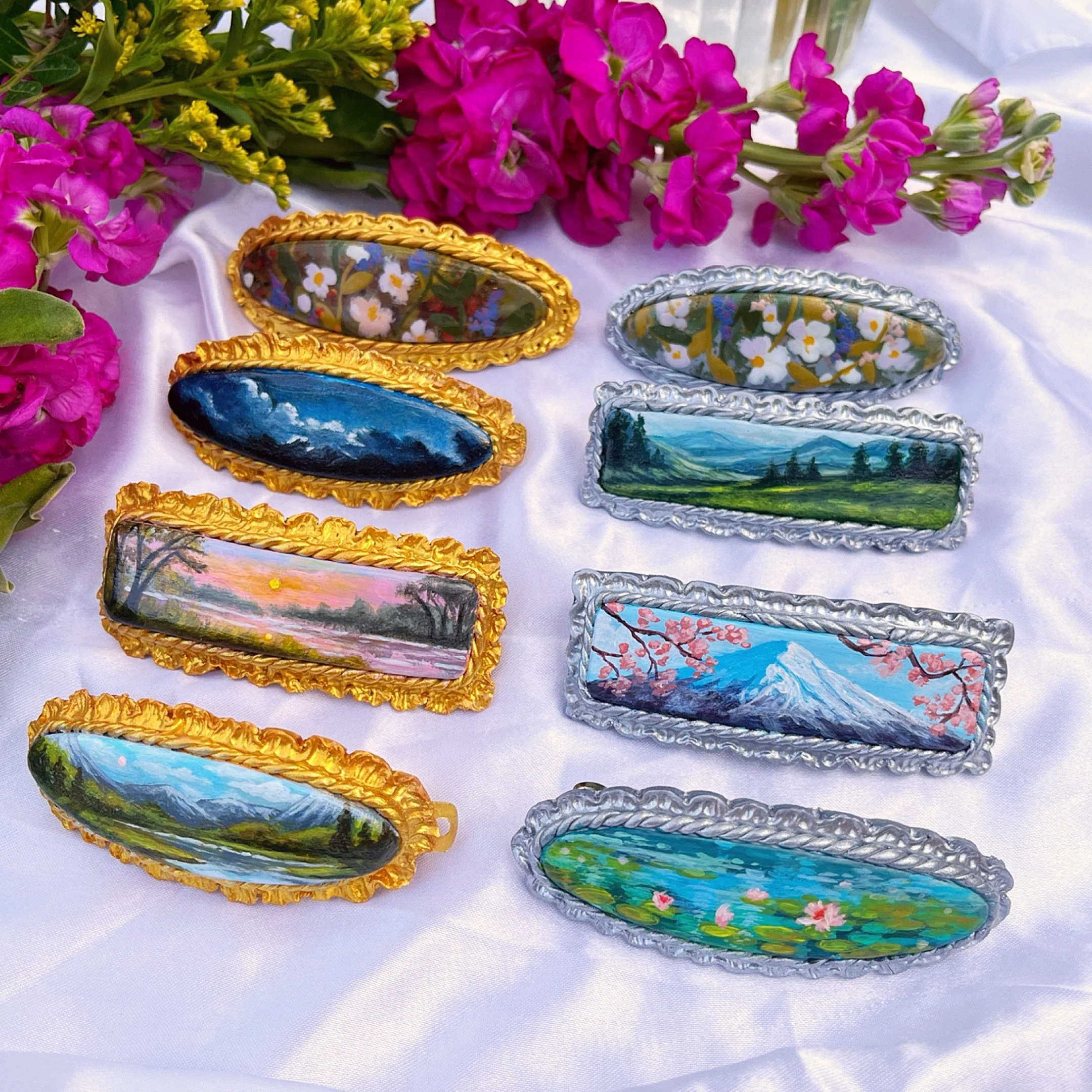 Hair Accessories — Miniature Painting Jewellery - VINA adore life